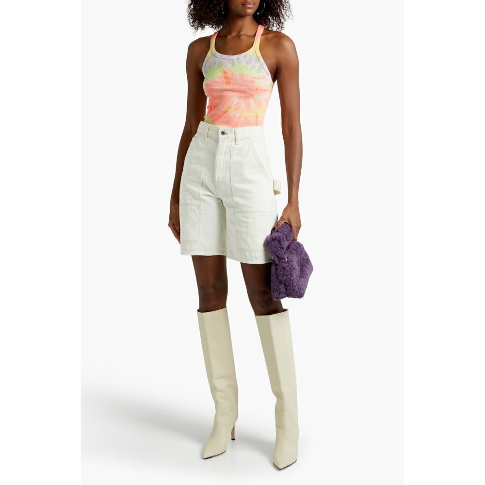 𝅺RE/DONE Ribbed "Neon Multicolor" Tank Top Womens BNWOT